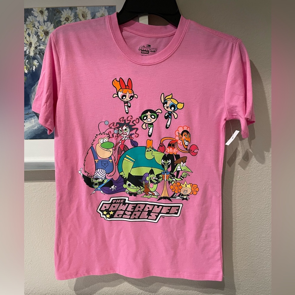Powerpuff Girls Pink T Shirt Tee Top Womens Adult Size: XS-S Runs Big! NEW!